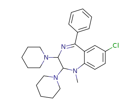 1H-1,4-Benzodiazepine,
7-chloro-1-methyl-2,3-dihydro-5-phenyl-2,3-bis(1-piperidinyl)-