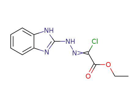 Molecular Structure of 80350-86-3 (Acetic acid, (1H-benzimidazol-2-ylhydrazono)chloro-, ethyl ester)