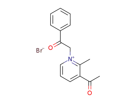 Pyridinium, 3-acetyl-2-methyl-1-(2-oxo-2-phenylethyl)-, bromide