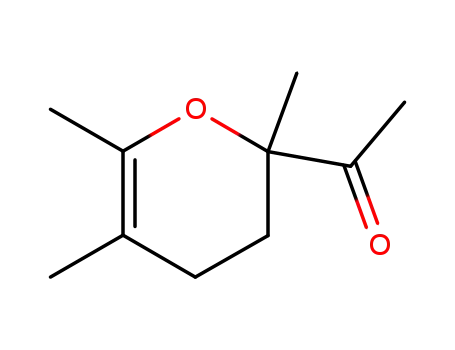 Molecular Structure of 18229-58-8 (1-(2,5,6-trimethyl-3,4-dihydro-2H-pyran-2-yl)ethanone)