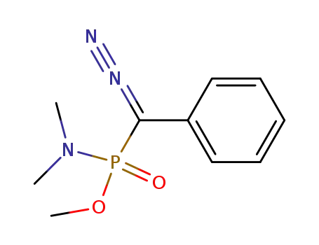 Molecular Structure of 100580-34-5 (Phosphonamidic acid, P-(diazophenylmethyl)-N,N-dimethyl-, methyl
ester)