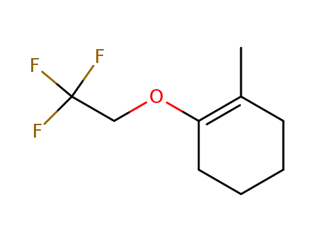 Molecular Structure of 85355-25-5 (Cyclohexene, 1-methyl-2-(2,2,2-trifluoroethoxy)-)