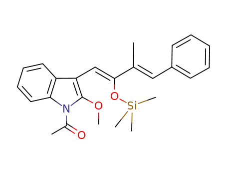 1-acetyl-2-methoxy-3-<(1Z,3E)-3-methyl-4-phenyl-2-(trimethylsiloxy)buta-1,3-dienyl>indole
