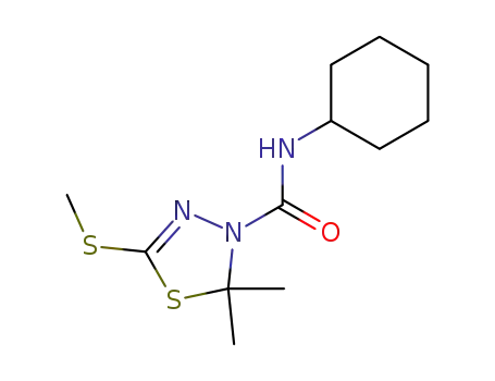 1,3,4-Thiadiazole-3(2H)-carboxamide,
N-cyclohexyl-2,2-dimethyl-5-(methylthio)-