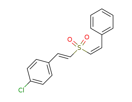 Molecular Structure of 92207-25-5 (Benzene, 1-chloro-4-[2-[(2-phenylethenyl)sulfonyl]ethenyl]-, (Z,E)-)
