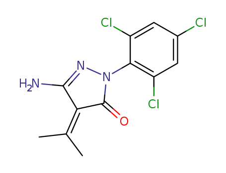 5-Amino-4-isopropylidene-2-(2,4,6-trichloro-phenyl)-2,4-dihydro-pyrazol-3-one