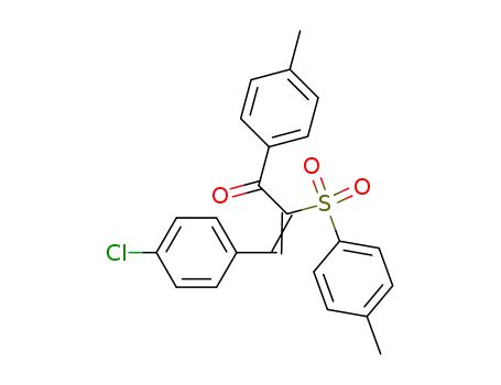 Molecular Structure of 122772-76-3 ((E)-3-(4-Chloro-phenyl)-2-(toluene-4-sulfonyl)-1-p-tolyl-propenone)