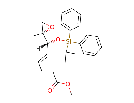 (2E,4E)-(R)-6-(tert-Butyl-diphenyl-silanyloxy)-6-((R)-2-methyl-oxiranyl)-hexa-2,4-dienoic acid methyl ester