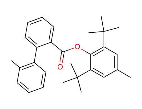 Molecular Structure of 137600-78-3 ([1,1'-Biphenyl]-2-carboxylic acid, 2'-methyl-,
2,6-bis(1,1-dimethylethyl)-4-methylphenyl ester)