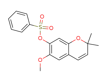 Benzenesulfonic acid 6-methoxy-2,2-dimethyl-2H-chromen-7-yl ester