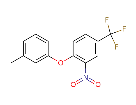 Molecular Structure of 83619-86-7 (1-(3-methylphenoxy)-2-nitro-4-(trifluoromethyl)benzene)