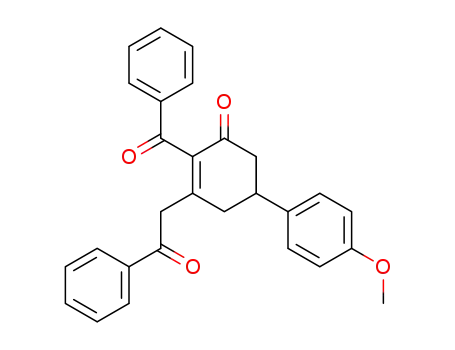 Molecular Structure of 72610-59-4 (2-Cyclohexen-1-one,
2-benzoyl-5-(4-methoxyphenyl)-3-(2-oxo-2-phenylethyl)-)
