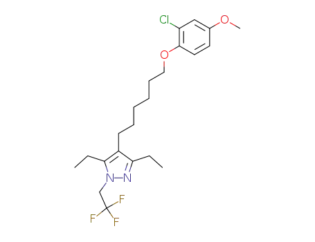 4-[6-(2-Chloro-4-methoxy-phenoxy)-hexyl]-3,5-diethyl-1-(2,2,2-trifluoro-ethyl)-1H-pyrazole