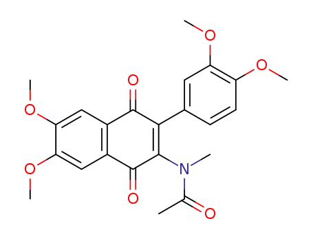 2-N-acetyl-N-methylamino-3-(3,4-dimethoxyphenyl)-6,7-dimethoxy-1,4-naphthoquinone