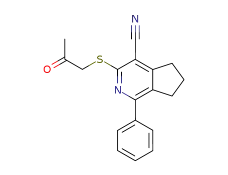 Molecular Structure of 126922-11-0 (3-(2-Oxo-propylsulfanyl)-1-phenyl-6,7-dihydro-5H-[2]pyrindine-4-carbonitrile)