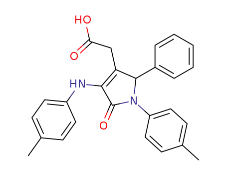 1H-Pyrrole-3-acetic acid, 2,5-dihydro-1-(2-methoxyphenyl)-4-((4-methylphenyl)amino)-5-oxo-2-phenyl-