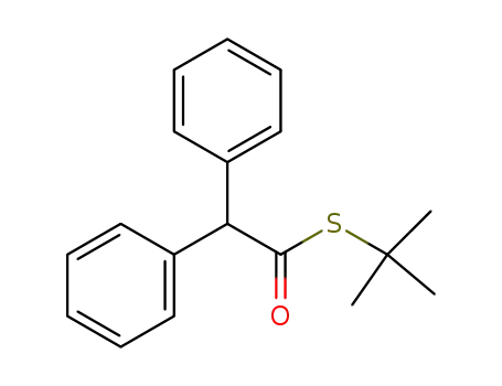 Benzeneethanethioic acid, a-phenyl-, S-(1,1-dimethylethyl) ester