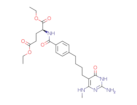 L-Glutamic acid,
N-[4-[4-[2-amino-1,4-dihydro-6-(methylamino)-4-oxo-5-pyrimidinyl]butyl]
benzoyl]-, diethyl ester