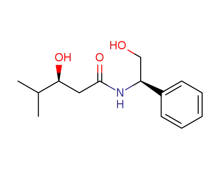 Molecular Structure of 87319-88-8 ((S)-3-Hydroxy-4-methyl-pentanoic acid ((R)-2-hydroxy-1-phenyl-ethyl)-amide)