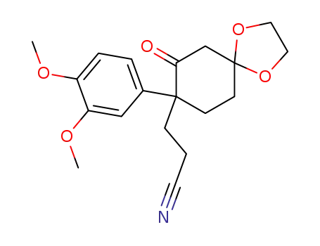 2-cyanoethyl-5,5-ethylenedioxy-2-(3',4'-dimethoxyphenyl)cyclohexanone