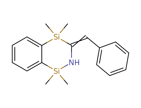 Molecular Structure of 139605-10-0 (2,1,4-Benzazadisiline,
1,2,3,4-tetrahydro-1,1,4,4-tetramethyl-3-(phenylmethylene)-)