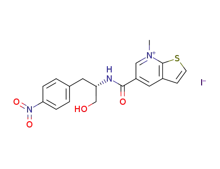 5-[(S)-1-Hydroxymethyl-2-(4-nitro-phenyl)-ethylcarbamoyl]-7-methyl-thieno[2,3-b]pyridin-7-ium; iodide