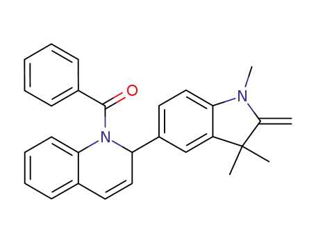 Molecular Structure of 127986-22-5 (1,3,3-trimethyl-2-methylene-5-(N-benzoyl-1,2-dihydroquinol-1-yl)indoline)