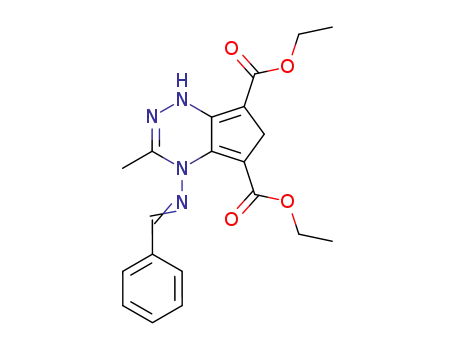 3-Methyl-4-{[1-phenyl-meth-(E)-ylidene]-amino}-4,6-dihydro-1H-cyclopenta[1,2,4]triazine-5,7-dicarboxylic acid diethyl ester