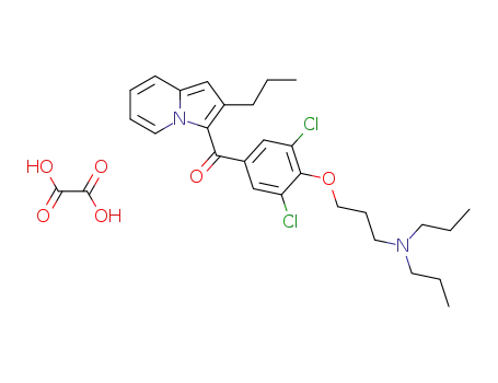 [3,5-Dichloro-4-(3-dipropylamino-propoxy)-phenyl]-(2-propyl-indolizin-3-yl)-methanone; compound with oxalic acid