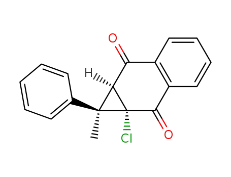 Molecular Structure of 118657-92-4 (1a,7a-dihydro-1a-chloro-1-methyl-endo-1-phenyl-1H-cyclopropa<b>naphthalene-2,7-dione)