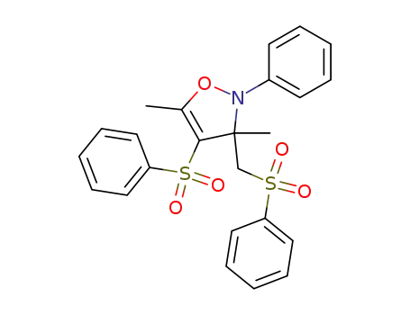 2-phenyl-3,5-dimethyl-4-(phenylsulfonyl)-3-<(phenylsulfonyl)methyl>-Δ<sup>4</sup>-isoxazoline