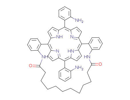 α-5,15-<2,2'-(dodecamethylenedicarboxylamino)diphenyl>:β,β-10,20-bis-(o-aminophenyl)porphyrin