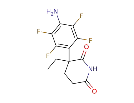 Molecular Structure of 113423-70-4 (2,6-Piperidinedione, 3-(4-amino-2,3,5,6-tetrafluorophenyl)-3-ethyl-)