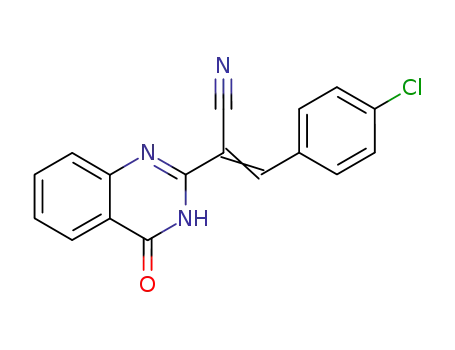 (E)-3-(4-Chloro-phenyl)-2-(4-oxo-3,4-dihydro-quinazolin-2-yl)-acrylonitrile