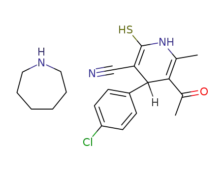 5-Acetyl-4-(4-chloro-phenyl)-2-mercapto-6-methyl-1,4-dihydro-pyridine-3-carbonitrile; compound with azepane