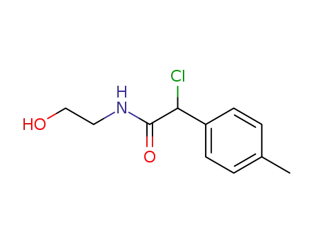 Molecular Structure of 103807-60-9 (2-Chloro-N-(2-hydroxy-ethyl)-2-p-tolyl-acetamide)