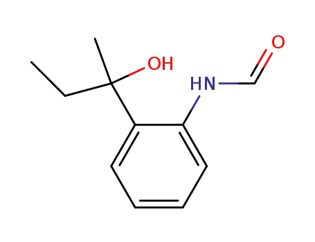 Molecular Structure of 89937-01-9 (Formamide, N-[2-(1-hydroxy-1-methylpropyl)phenyl]-)