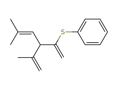 Molecular Structure of 78715-47-6 ((2-Isopropenyl-4-methyl-1-methylene-pent-3-enylsulfanyl)-benzene)