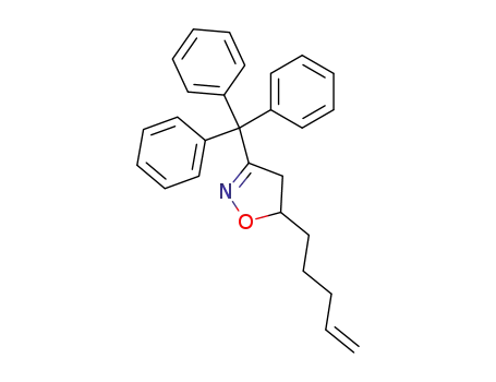 Molecular Structure of 123622-55-9 (5-(4-pentenyl)-3-(triphenylmethyl)-2-isoxazoline)