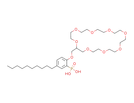 Molecular Structure of 126128-26-5 ([5-Decyl-2-(1,4,7,10,13,16,19,22-octaoxa-cyclotetracos-2-ylmethoxy)-phenyl]-phosphonic acid)