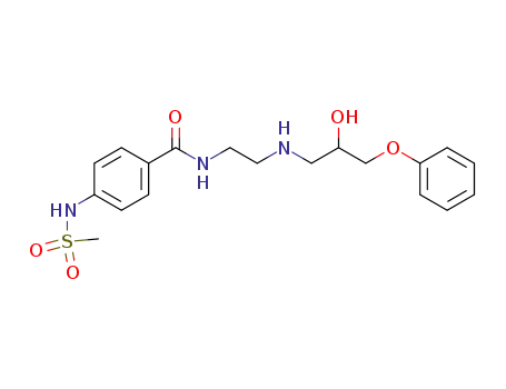 Molecular Structure of 129872-40-8 (N-[2-(2-Hydroxy-3-phenoxy-propylamino)-ethyl]-4-methanesulfonylamino-benzamide)