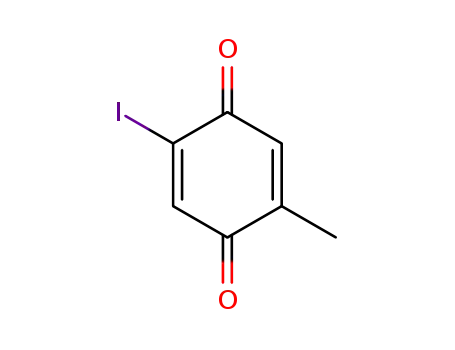 Molecular Structure of 110375-24-1 (2,5-Cyclohexadiene-1,4-dione, 2-iodo-5-methyl-)
