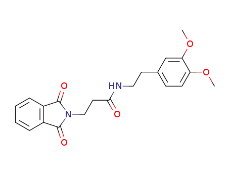 Molecular Structure of 59903-01-4 (N-[2-(3,4-dimethoxyphenyl)ethyl]-3-(1,3-dioxo-1,3-dihydro-2H-isoindol-2-yl)propanamide)