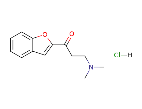 Molecular Structure of 15817-86-4 (1-Propanone, 1-(2-benzofuranyl)-3-(dimethylamino)-, hydrochloride)