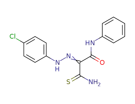 Molecular Structure of 120353-55-1 (Propanamide,
3-amino-2-[(4-chlorophenyl)hydrazono]-N-phenyl-3-thioxo-)