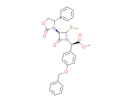 (R)-(4-Benzyloxy-phenyl)-[(2S,3R)-2-methylsulfanyl-4-oxo-3-((S)-2-oxo-4-phenyl-oxazolidin-3-yl)-azetidin-1-yl]-acetic acid methyl ester