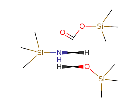 Molecular Structure of 7537-02-2 ((2S,3R)-2-(Trimethylsilylamino)-3-(trimethylsilyloxy)butanoic acid trimethylsilyl ester)