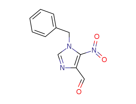 Molecular Structure of 87471-10-1 (1H-IMidazole-4-carboxaldehyde, 5-nitro-1-(phenylMethyl)-)