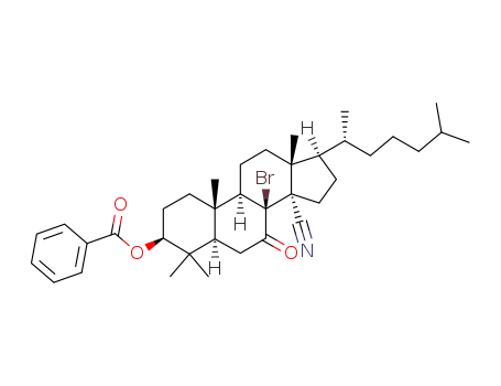 3β-(Benzoyloxy)-8β-bromo-4,4-dimethyl-7-oxo-5α-cholestane-14α-carbonitrile