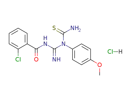 2-Chloro-N-{imino-[1-(4-methoxy-phenyl)-thioureido]-methyl}-benzamide; hydrochloride